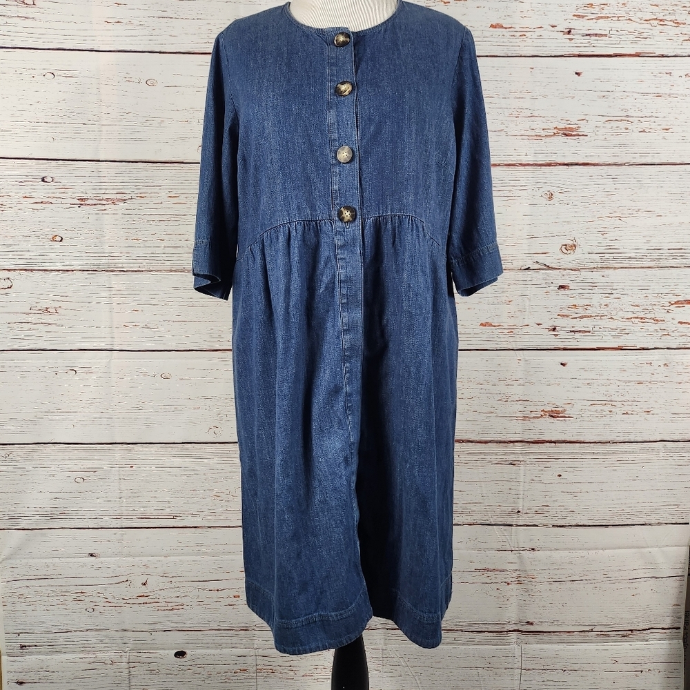 J. Jill Clearnight Denim Dress 1X